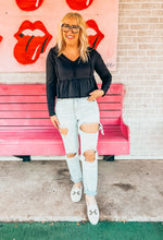 Load image into Gallery viewer, Long sleeve babydoll top
