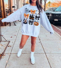 Load image into Gallery viewer, Orange and black coquette Halloween
