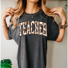Load image into Gallery viewer, Teacher checkered varsity tee/sweatshirt
