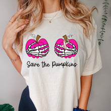 Load image into Gallery viewer, Breast Cancer Save the Pumpkins Tee
