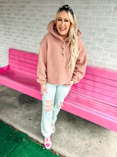 Load image into Gallery viewer, Blush smiley Sherpa pullover

