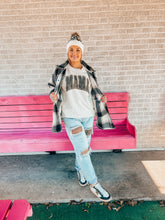 Load image into Gallery viewer, Charcoal plaid shacket
