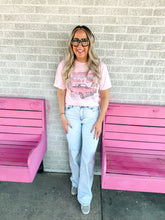Load image into Gallery viewer, High rise light acid wash wide leg jeans
