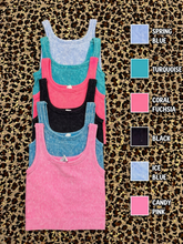 Load image into Gallery viewer, Stone Washed Ribbed Seamless Bra Tank Top
