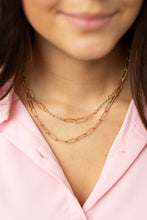 Load image into Gallery viewer, 2 layer necklace w turquoise accents
