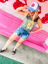 Load image into Gallery viewer, Distressed elastic waist button shorts

