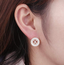 Load image into Gallery viewer, Initial Circle Earrings

