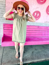 Load image into Gallery viewer, Color denim smocked dress
