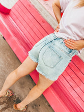 Load image into Gallery viewer, High Rise Paper Bag Distressed Shorts
