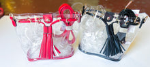 Load image into Gallery viewer, Bucket style clear crossbody

