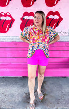 Load image into Gallery viewer, Pink mix floral top
