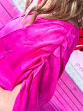 Load image into Gallery viewer, Hot pink satin top
