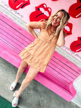 Load image into Gallery viewer, Linen Apricot Ruffle Dress
