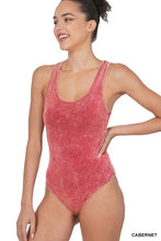 Load image into Gallery viewer, Acid Wash Tank Racerback Bodysuit
