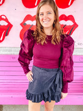 Load image into Gallery viewer, CT7428 Ruffle Long Sleeve Top
