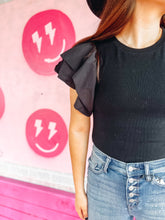 Load image into Gallery viewer, Sweater Ruffle Sleeve Bodysuit
