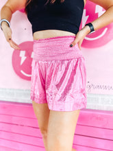 Load image into Gallery viewer, Metallic Smocked Shorts
