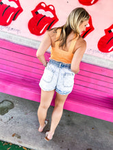 Load image into Gallery viewer, Denim paperbag shorts
