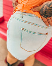 Load image into Gallery viewer, Judy Blue Rainbow Thread Shorts 150103
