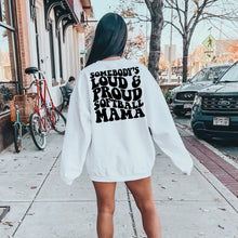 Load image into Gallery viewer, Somebody’s loud softball mom Crewneck
