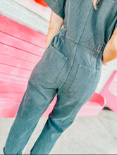 Load image into Gallery viewer, Denim cargo jumpsuit
