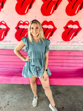Load image into Gallery viewer, Flutter sleeve V-Neck tunic

