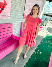 Load image into Gallery viewer, Flutter Sleeve Ruffle T-Shirt Dress
