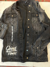 Load image into Gallery viewer, Black American Bazi Denim Jacket, 2XL
