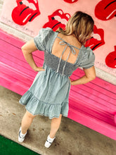 Load image into Gallery viewer, Denim smocked dress
