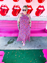 Load image into Gallery viewer, Floral print halter maxi dress
