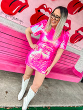 Load image into Gallery viewer, Pink Sequin Mini Dress
