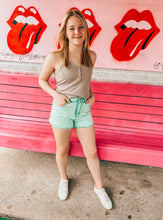 Load image into Gallery viewer, Acid Wash Color Denim Shorts
